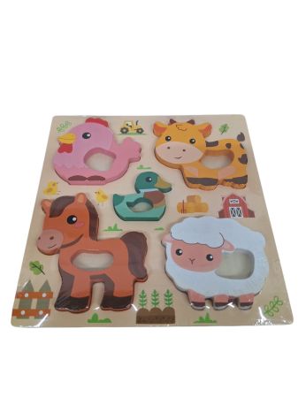 Wooden puzzle Farm animals
, puzzle is 17cm by 17cm