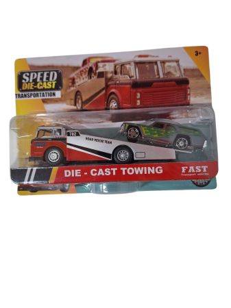 Di Cast tow truck with classic di cast cars