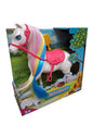 Pretty Bella Horse in 2 colours white and pink with a hair comb, 15cm length by 19cm height