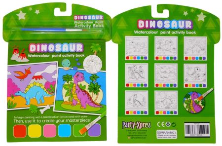 Watercolour Dinosaur activity book