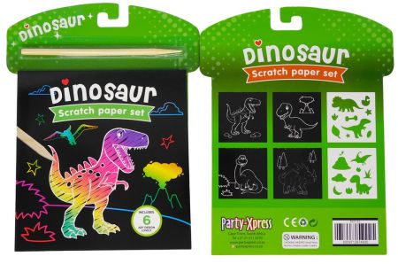 Dinosaur scratch book