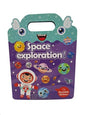 Space  Magnetic Sticker book
, magnetic stickers stick and can be removed from the scenes that are on the book , match the names of the animals , space to the sticker