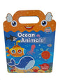 Ocean  Magnetic Sticker book
, magnetic stickers stick and can be removed from the scenes that are on the book , match the names of the animals and vehicles to the sticker