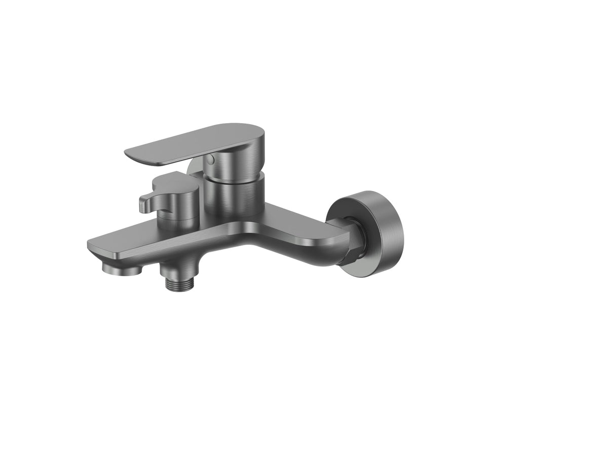 Cobra Seine Bath Mixer Exposed Wall Type Brushed Gun Grey