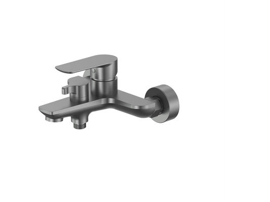 Cobra Seine Bath Mixer Exposed Wall Type Brushed Gun Grey