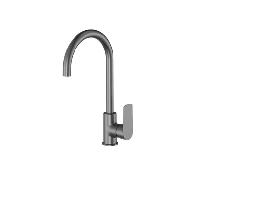 Cobra Seine Sink Mixer Pillar Type Brushed Gun Grey