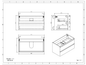 Clear Cube Santorini 900 with Double Drawer 480mm (L) x 900mm (W) x 500mm (H) White with Calcatta Marble Wooden Top - Includes Lavello Basin White