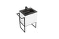 Clear Cube Urban 800 With Double Drawer White Includes Enzo 800 Basin Black Composite & Enzo Matt Black frame with Towel Rack
