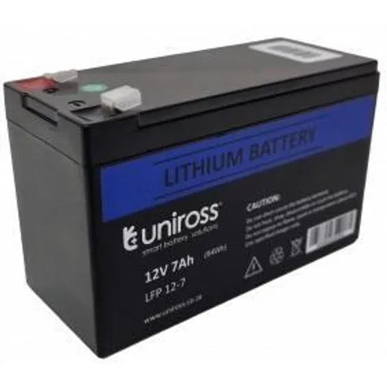 UNICROSS LITHIUM BATTERY 12V-7A LI-FEPO4