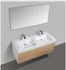 Milan 1200Clear Cube Milan 1200 with Double Drawer  Gloss White with Gloss White Sides - Includes Milan 1200 Double Basin White Composite
