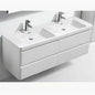 Clear Cube Milan 1500 with Four Drawers Gloss White Drawers with Gloss White Sides - Includes Milan 1500 Double Basin White Composite