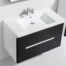Clear Cube Venice 600 with Double Drawer Gloss White Drawers with Gloss White Sides - Includes Milan 600 Basin White Composite